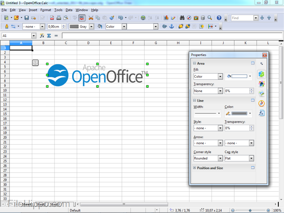 A computer screen with the OpenOffice software interface displayed on it