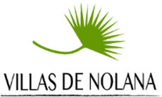 Green palm logo above the words “Villas de Nolana” on a white background