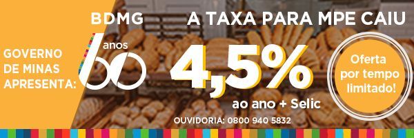 A banner that says bdmg a taxa para mpe caju