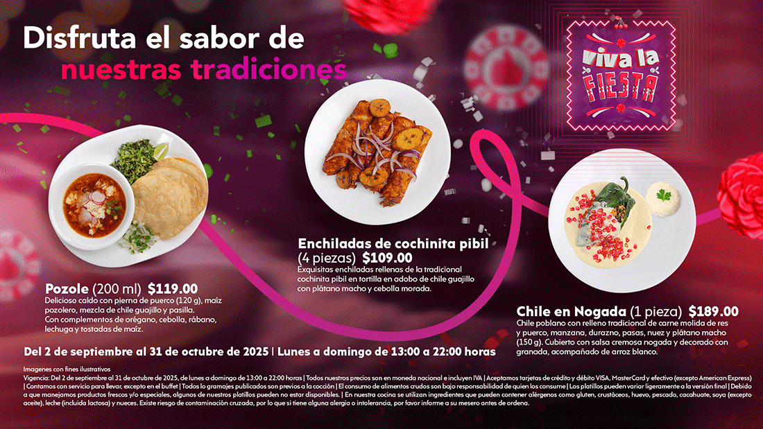 Disfruta el sabor de nuestras tradiciones