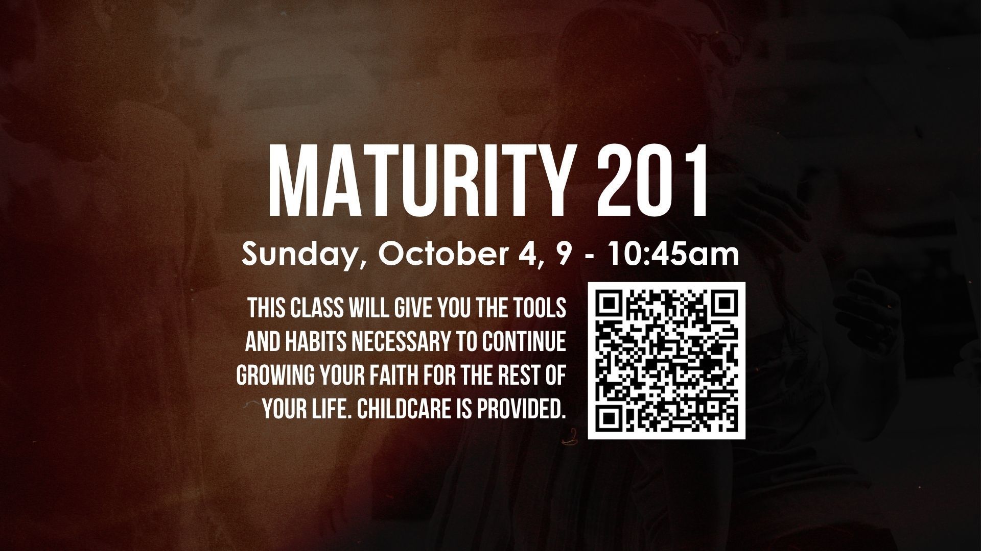 Maturity 201 - Christian habits and rhythms for growing your faith.