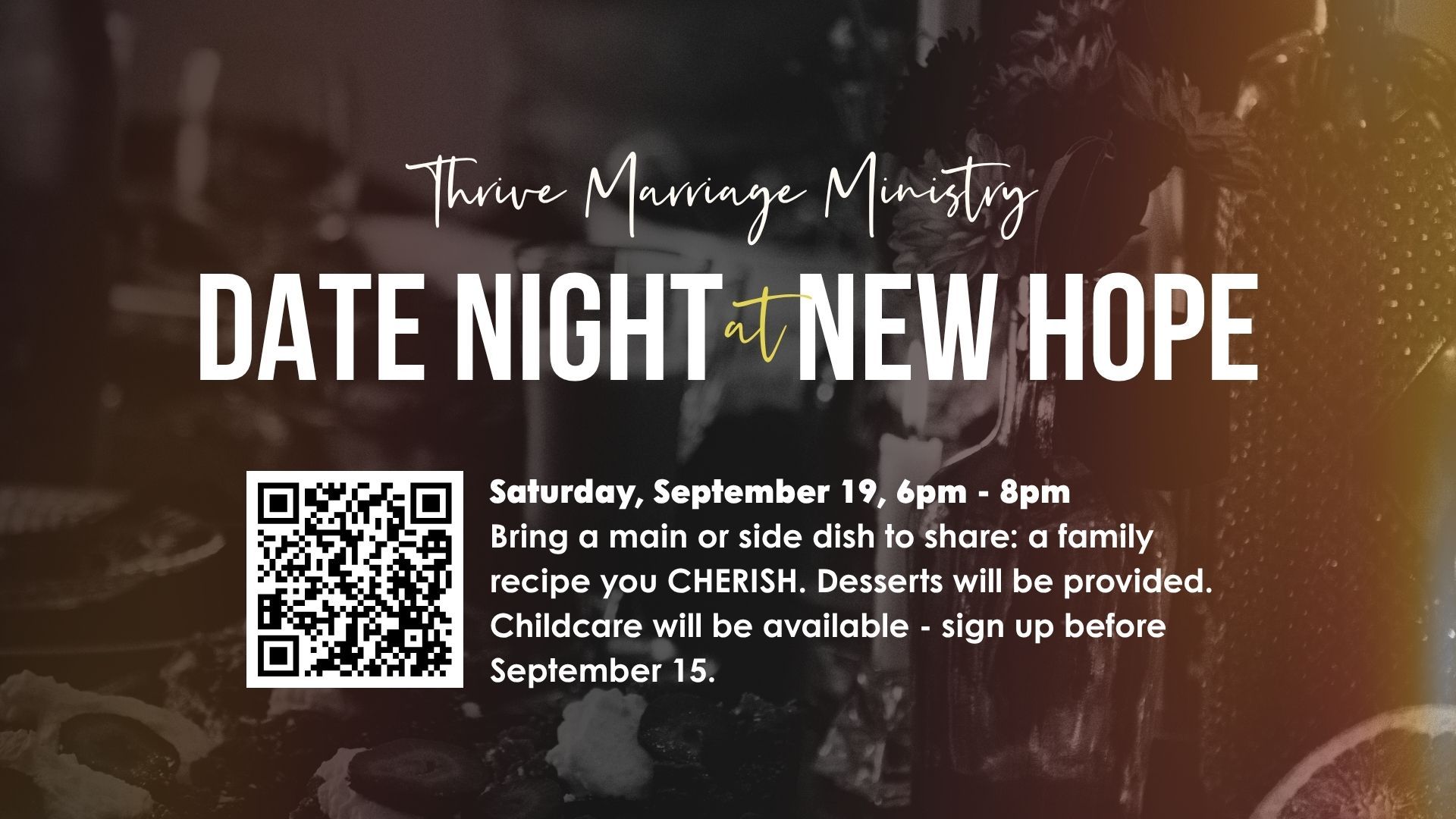 Thrive Date Night - Couples date night with childcare at New Hope Church
