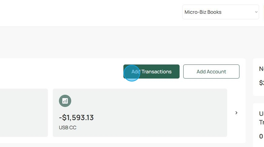A screenshot of a website with a button that says `` add transaction ''.