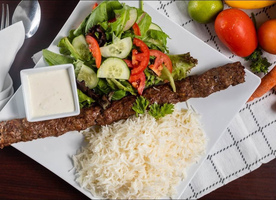 kabob and rice