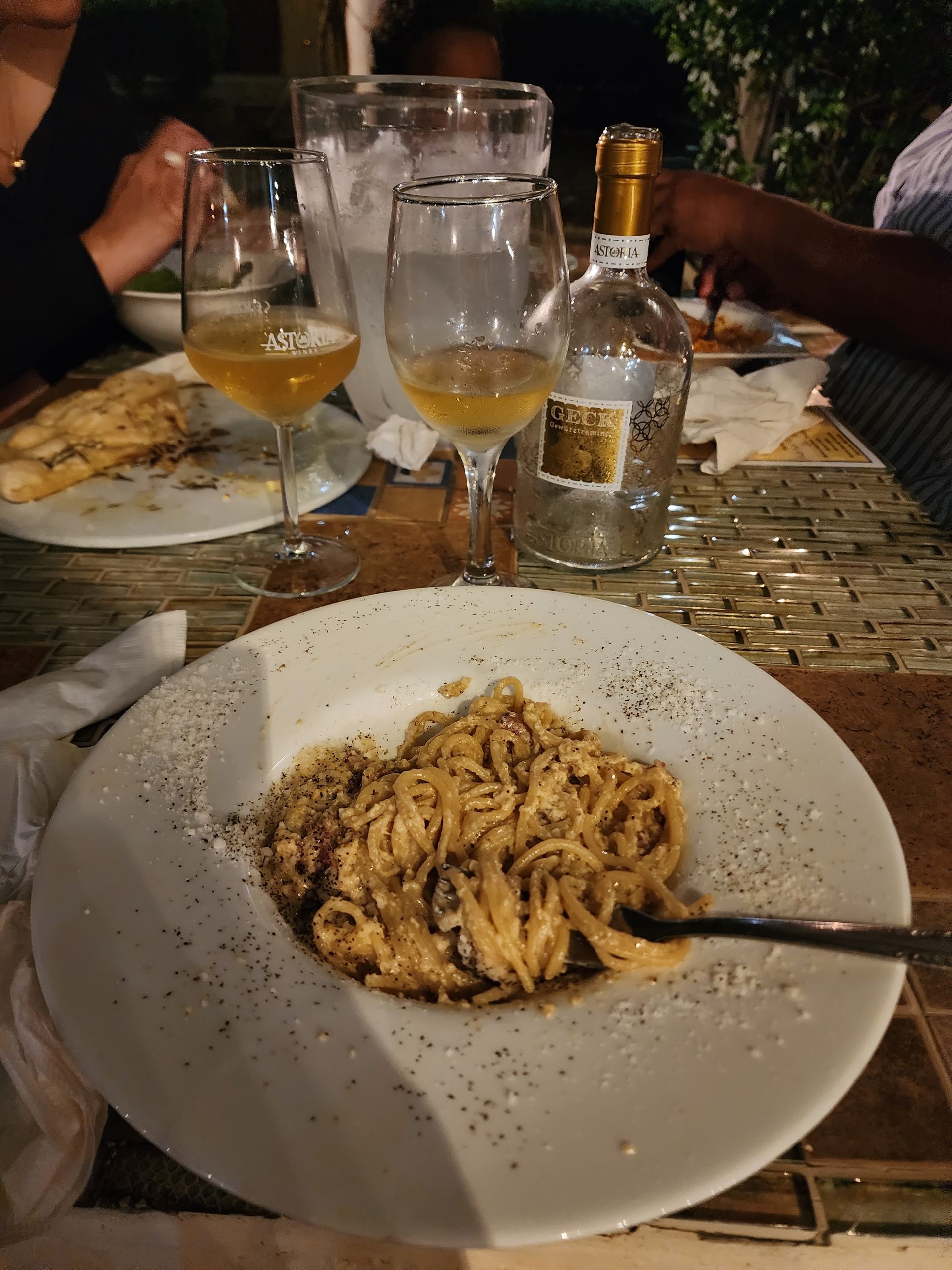 Guests dining at La Trattoria Romana Restaurant in Hopkins Village.