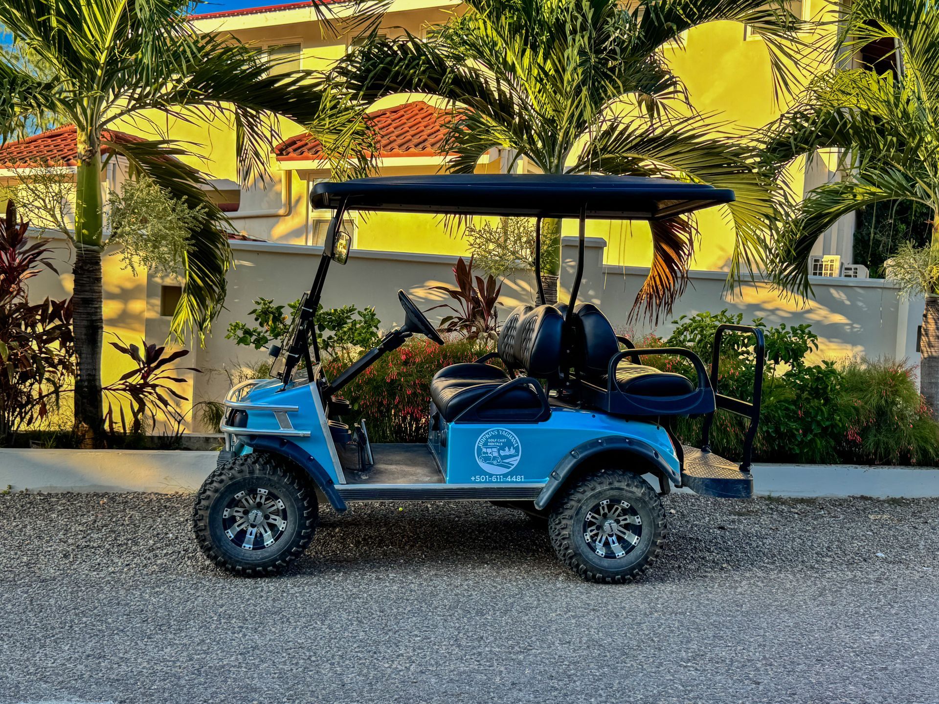 Cruise in comfort on the Golf Cart rental in Hopkins Village
