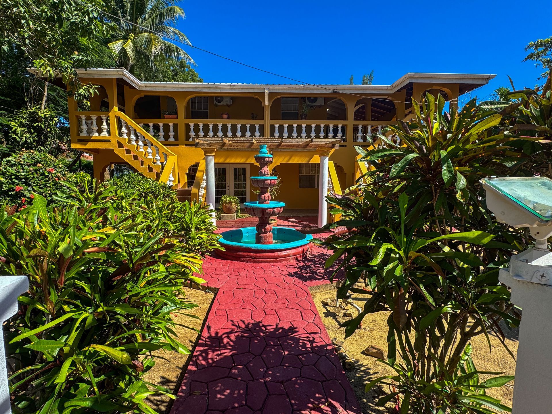 scenic garden view of Caribbean Shores B&B Building 