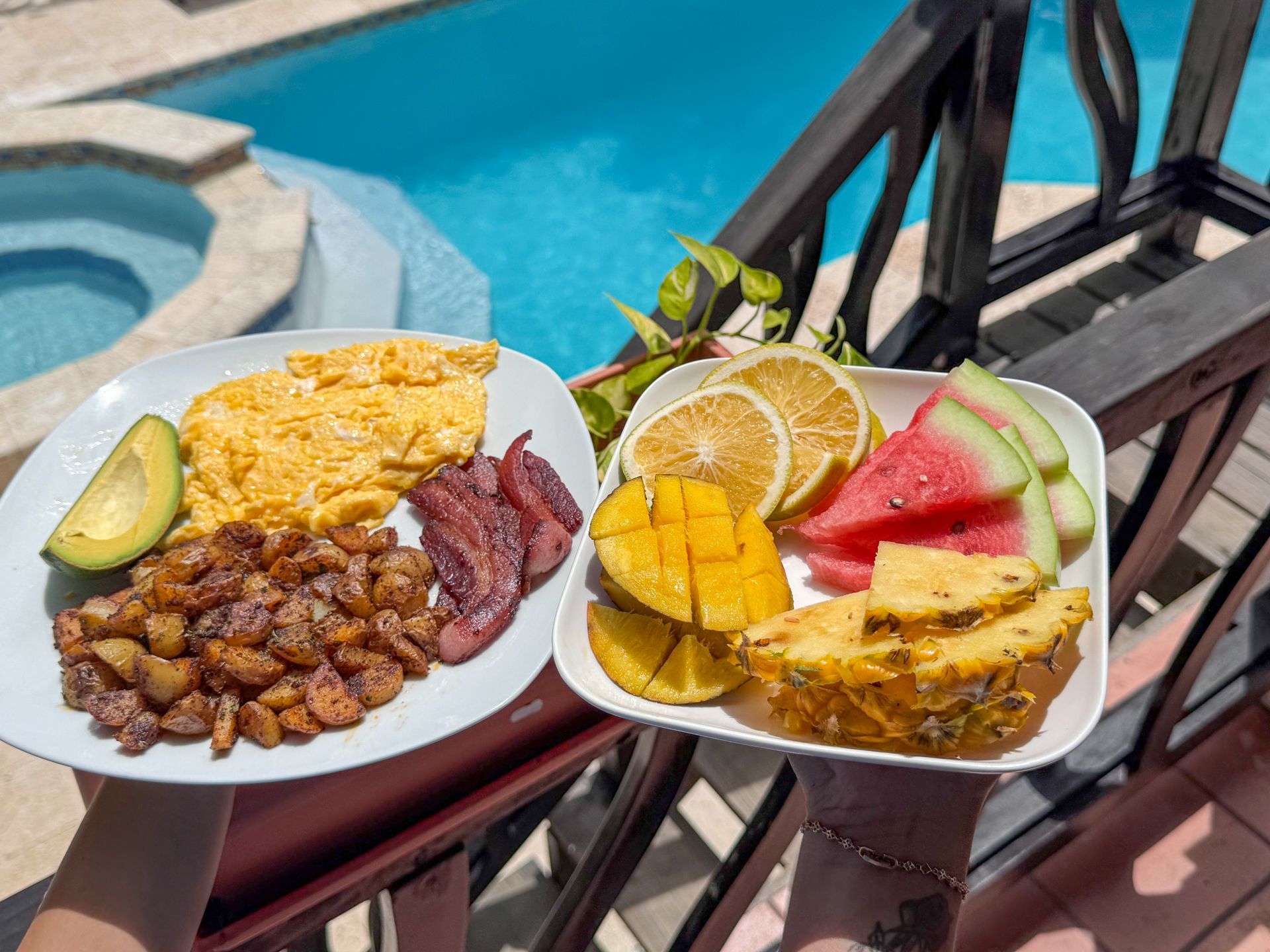 Complimentary breakfast served daily at Caribbean Shores Bed & Breakfast in Hopkins.