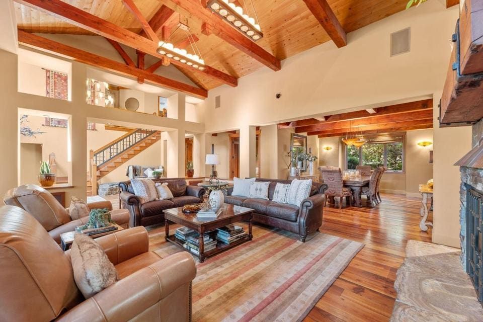 Built in 2004, the compound features a multigabled main house with 5,455 square feet of living space.