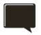 Black speech bubble icon with a white outline and small tail