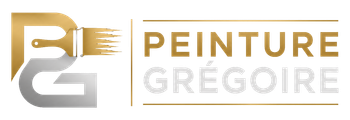 Logo beige et gris « PEINTURE GRÉGOIRE » avec monogramme stylisé PG à gauche.