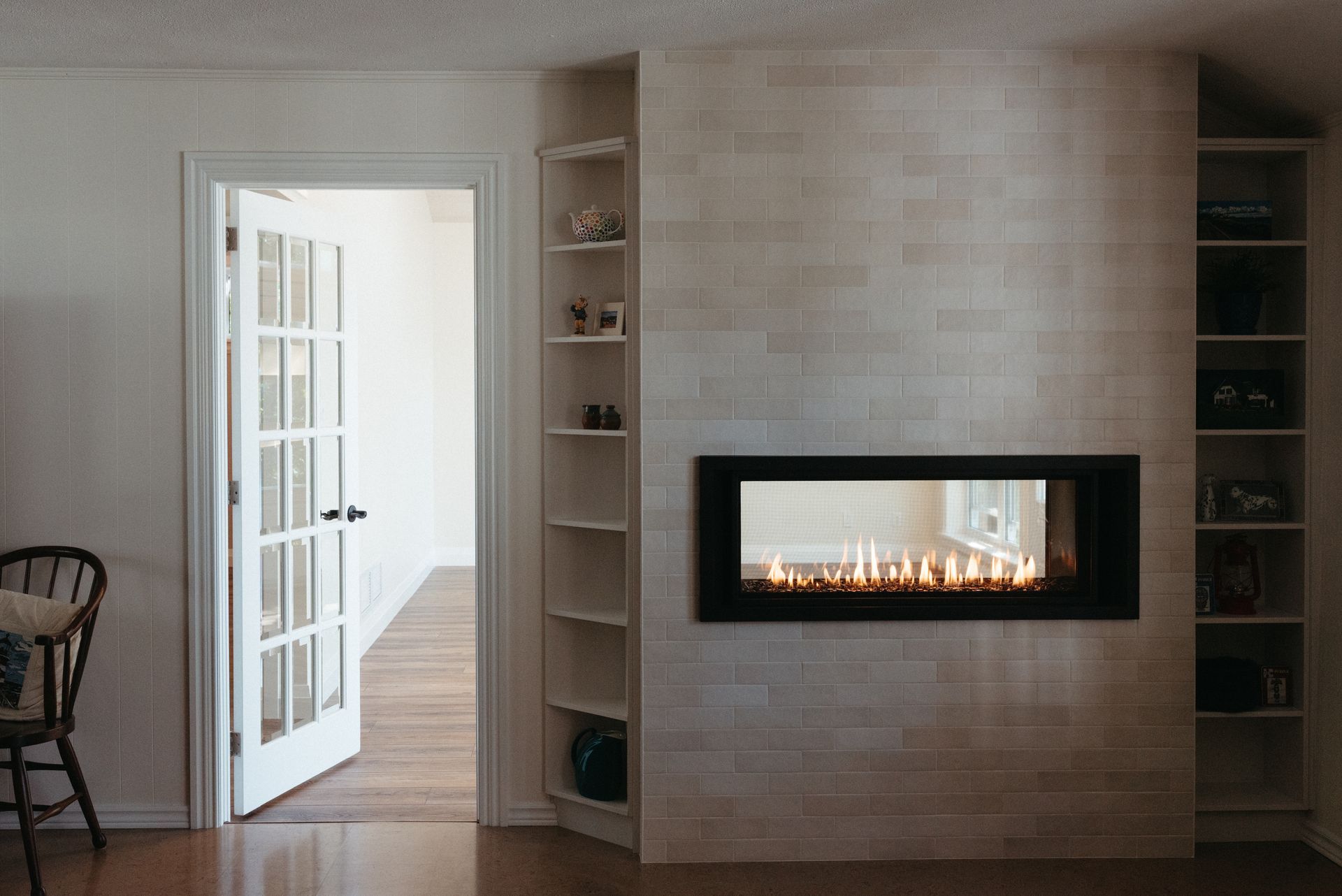 Custom home fireplace