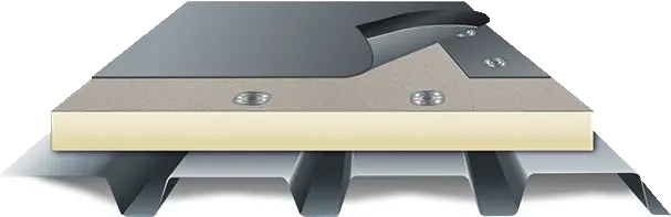 Mechanically Attached Rubber Roofing Drawing
