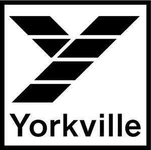 Yorkville logo in black and white with stylized geometric Y and the word “Yorkville”