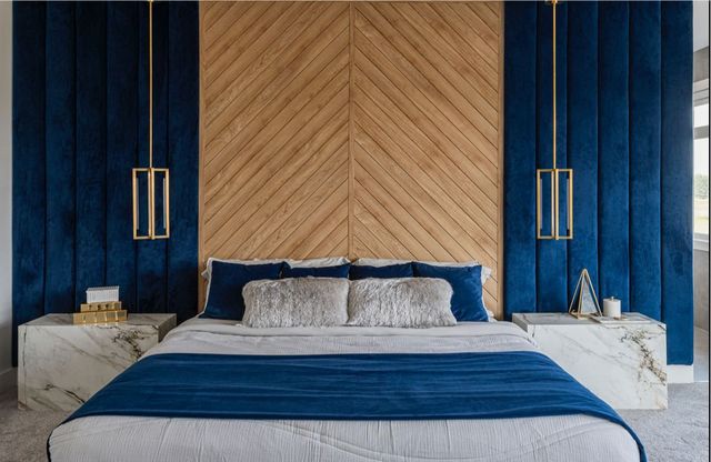 Bedroom feature wall with ChamClad panels