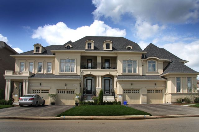 Modern home with stucco finish