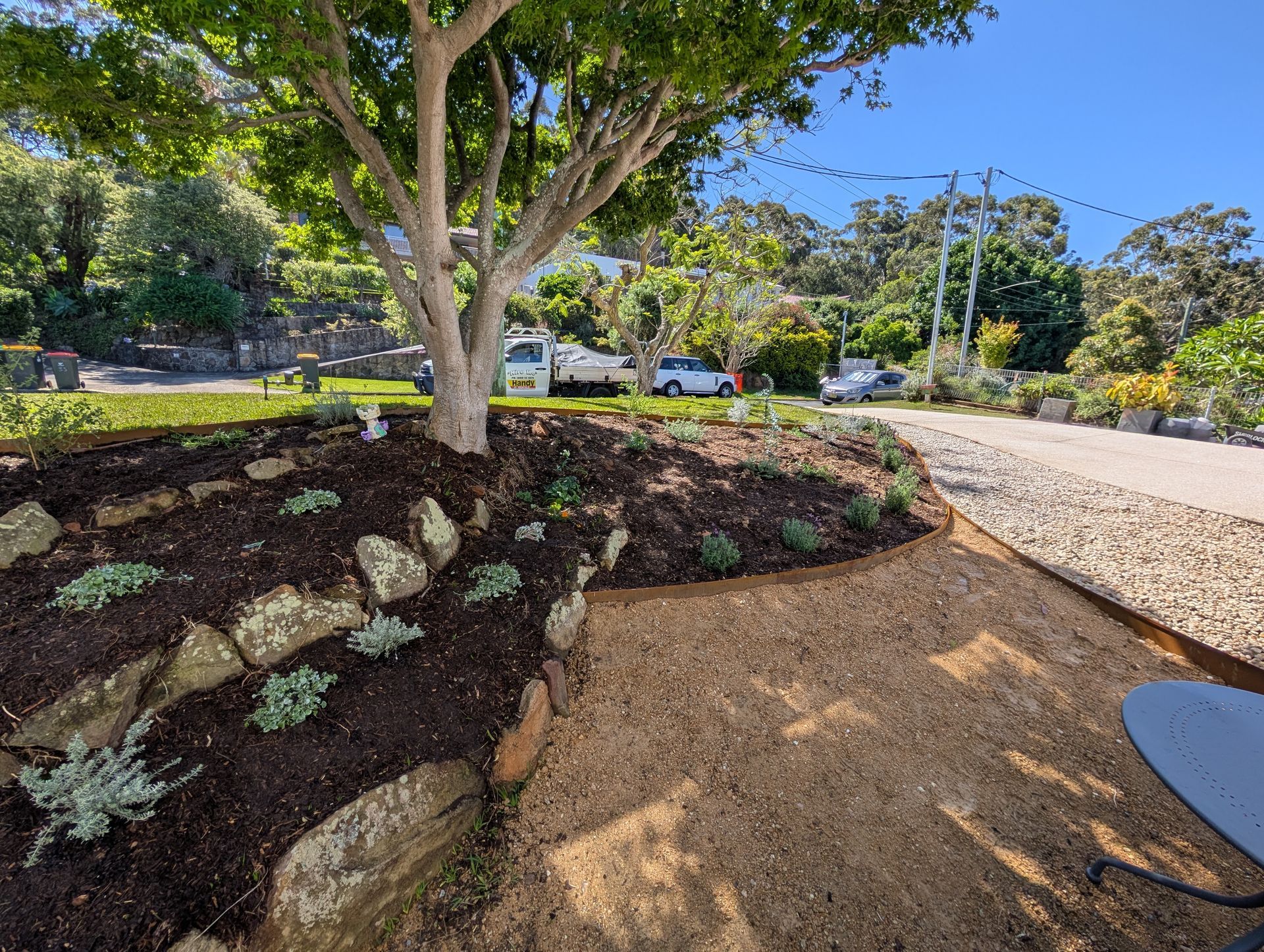 There Is A Swimming Pool In The Backyard Of A House — Roots, Shoots & Leaves Garden Maintenance In East Corrimal, NSW
