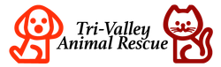 Logo of Tri-Valley Animal Rescue with dog and cat icons.