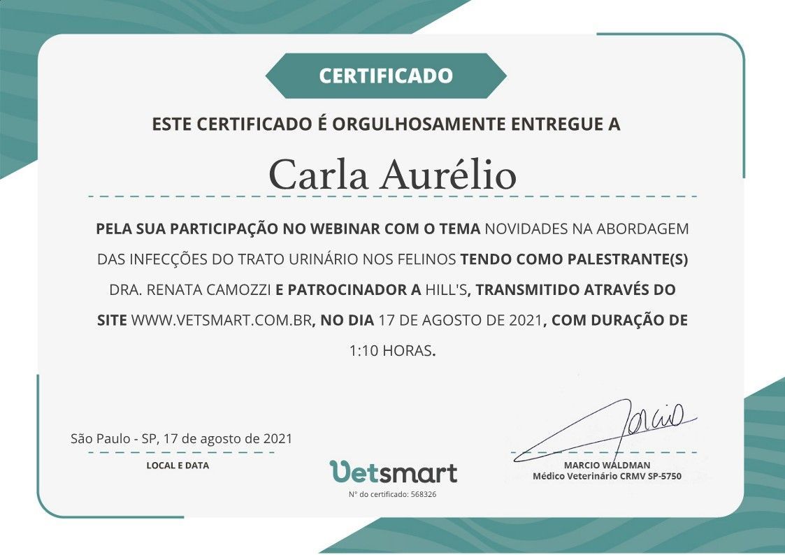 gatil mozziland certificado carla