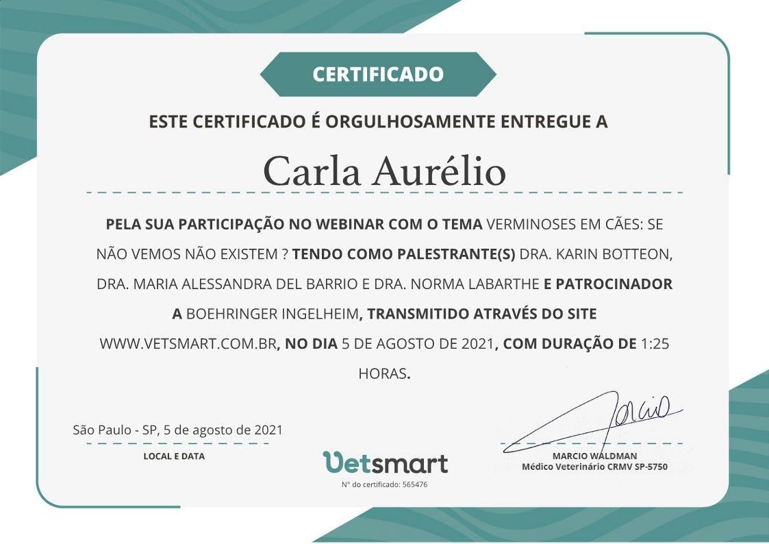 gatil mozziland certificado carla