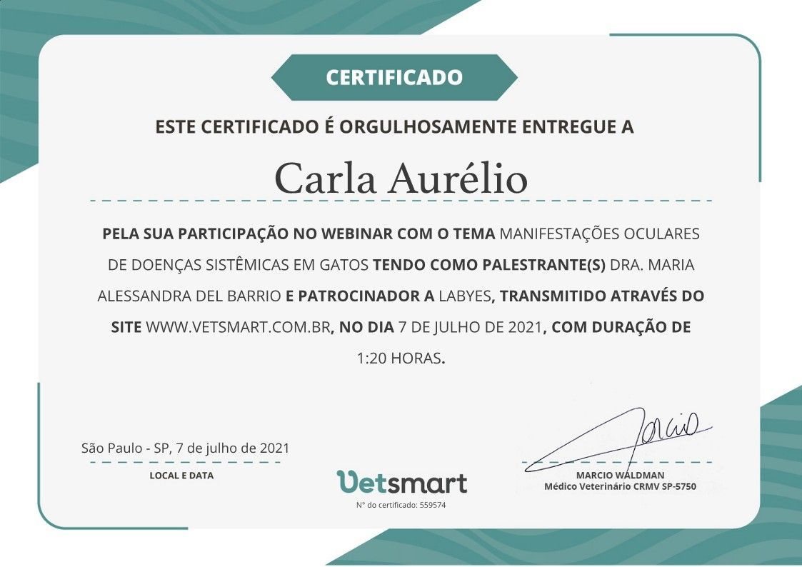 gatil mozziland certificado carla