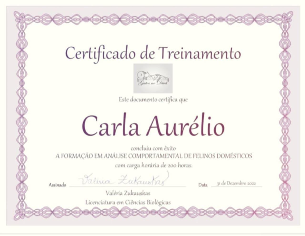 gatil mozziland certificado carla