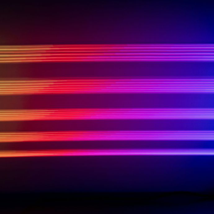 An image of abstract artwork with multicolored lights.