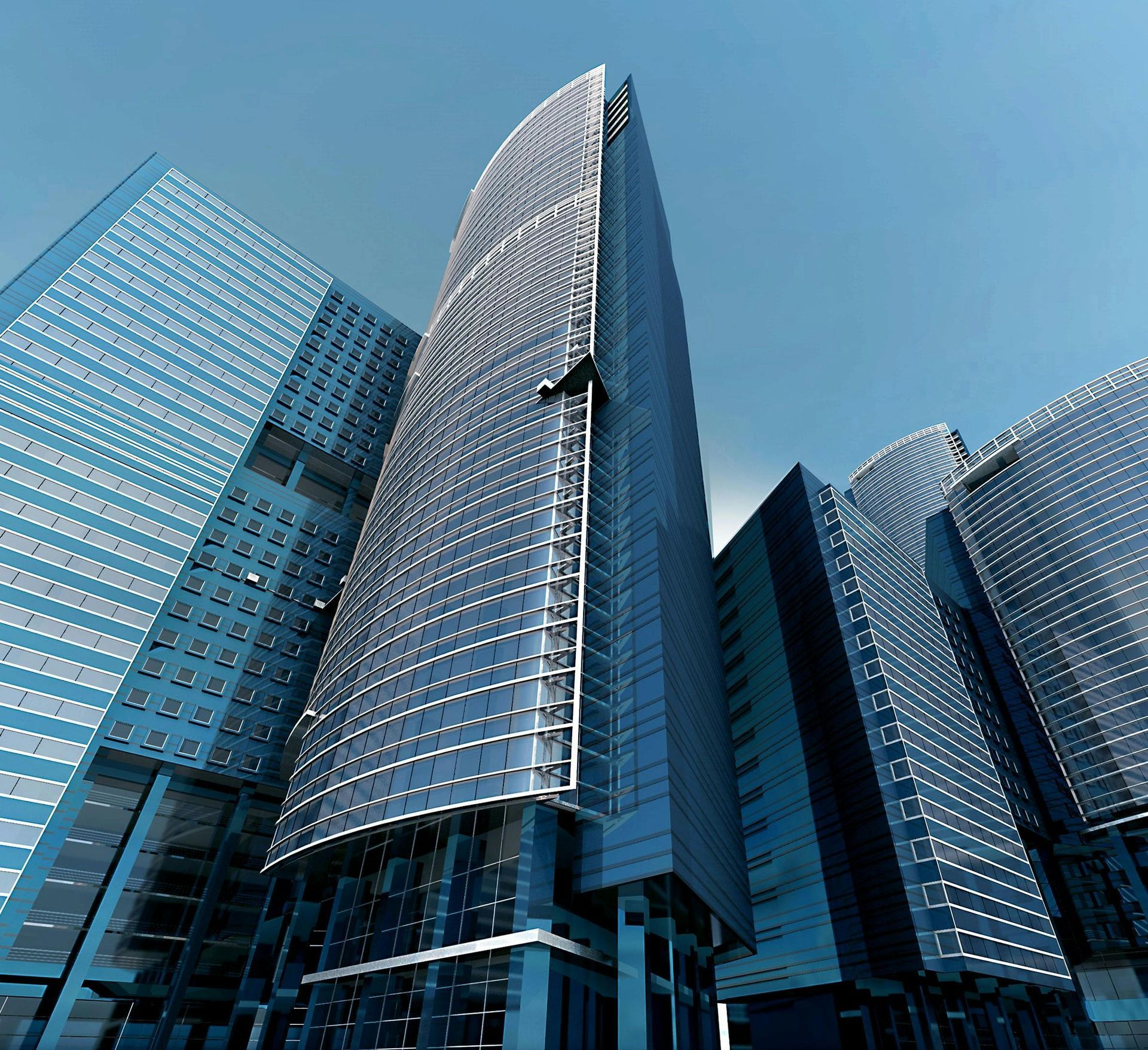 An image of financial buildings.