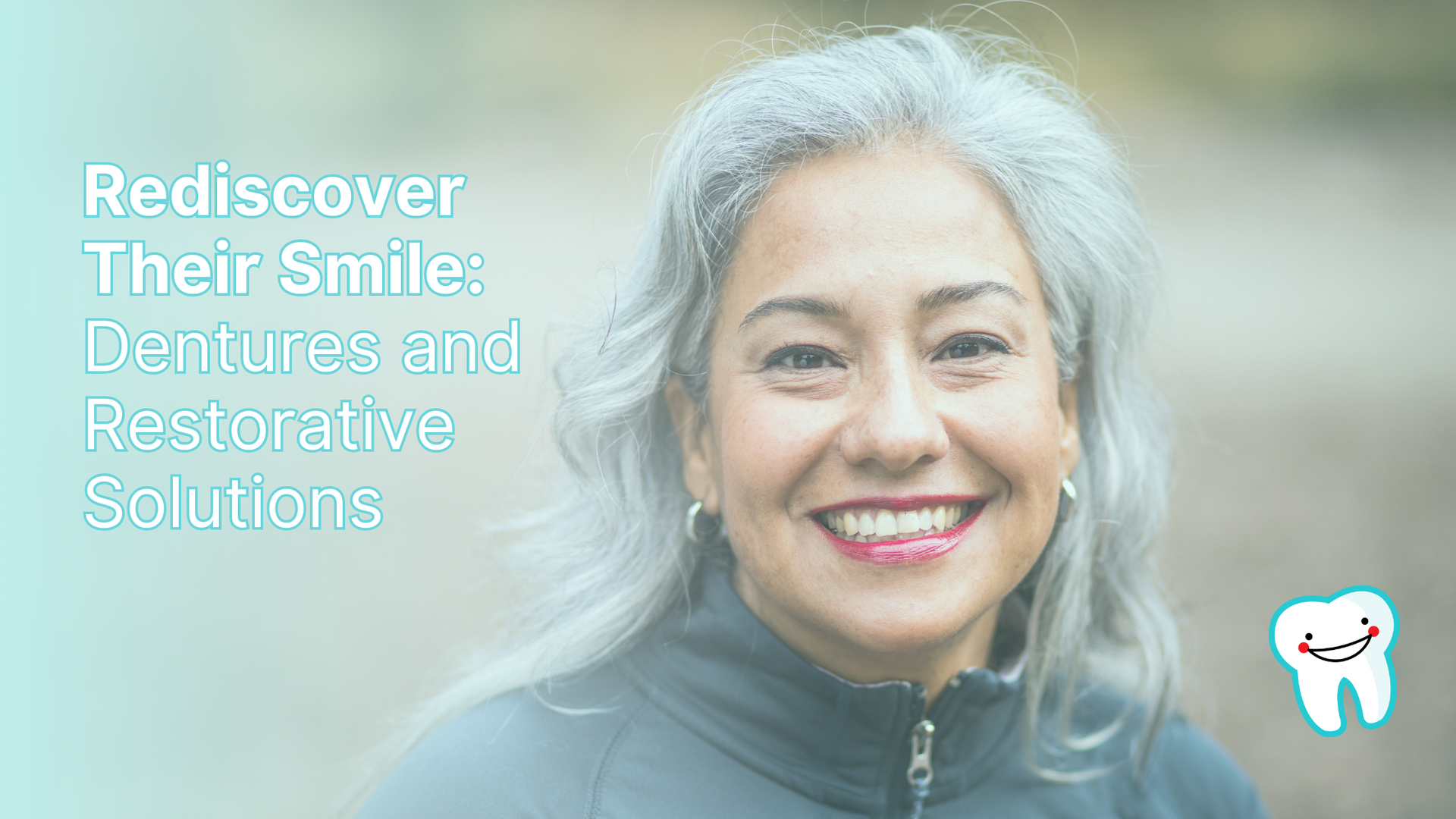 A woman with gray hair is smiling for the camera.