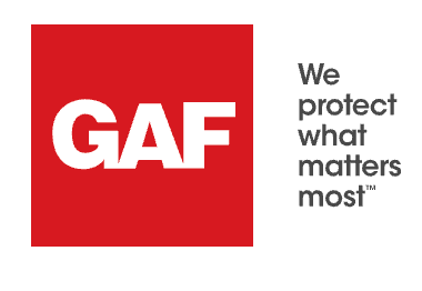 GAF logo: Red square with 
