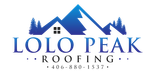 A logo for a roofing company called Lolo Peak Roofing