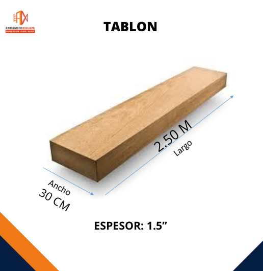 Renta de Tablón de madera