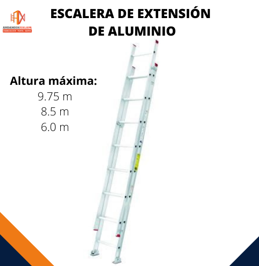 Renta de Escalera de Extensión de Aluminio