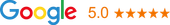A google logo with five stars on it