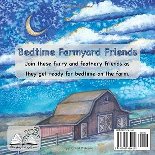 Cover of “Bedtime Farmyard Friends” showing two cozy sheep nuzzling together.