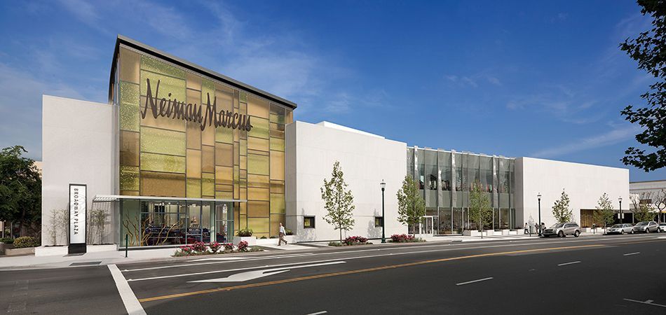 A large building with the word neiman marcus on it