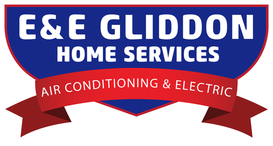 E&E Gliddon Home Services logo with red banner reading “Air Conditioning & Electric”
