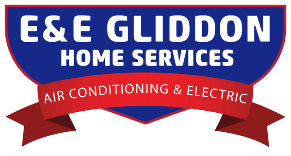 E&E Gliddon Home Services logo with red banner reading “Air Conditioning & Electric”