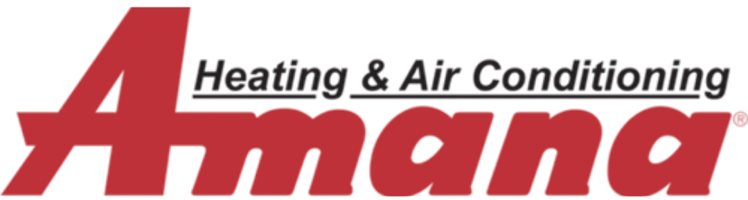 Amana Heating & Air Conditioning logo in red and gray text