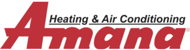 Amana Heating & Air Conditioning logo in red and gray text