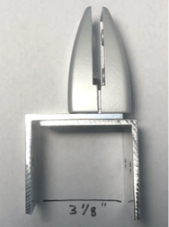 A piece of metal with the number 3/8 on it