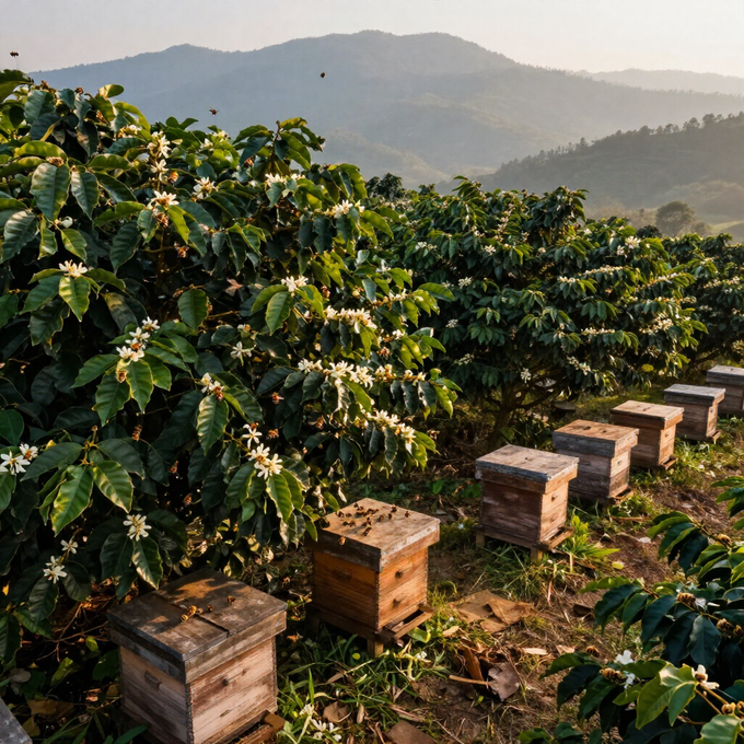 BeeHunt apiaries in Vietnam's Central Highlands coffee plantation