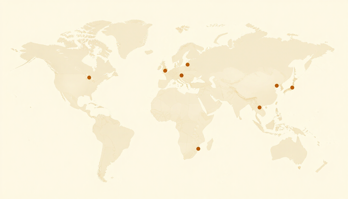 BeeHunt export destinations world map