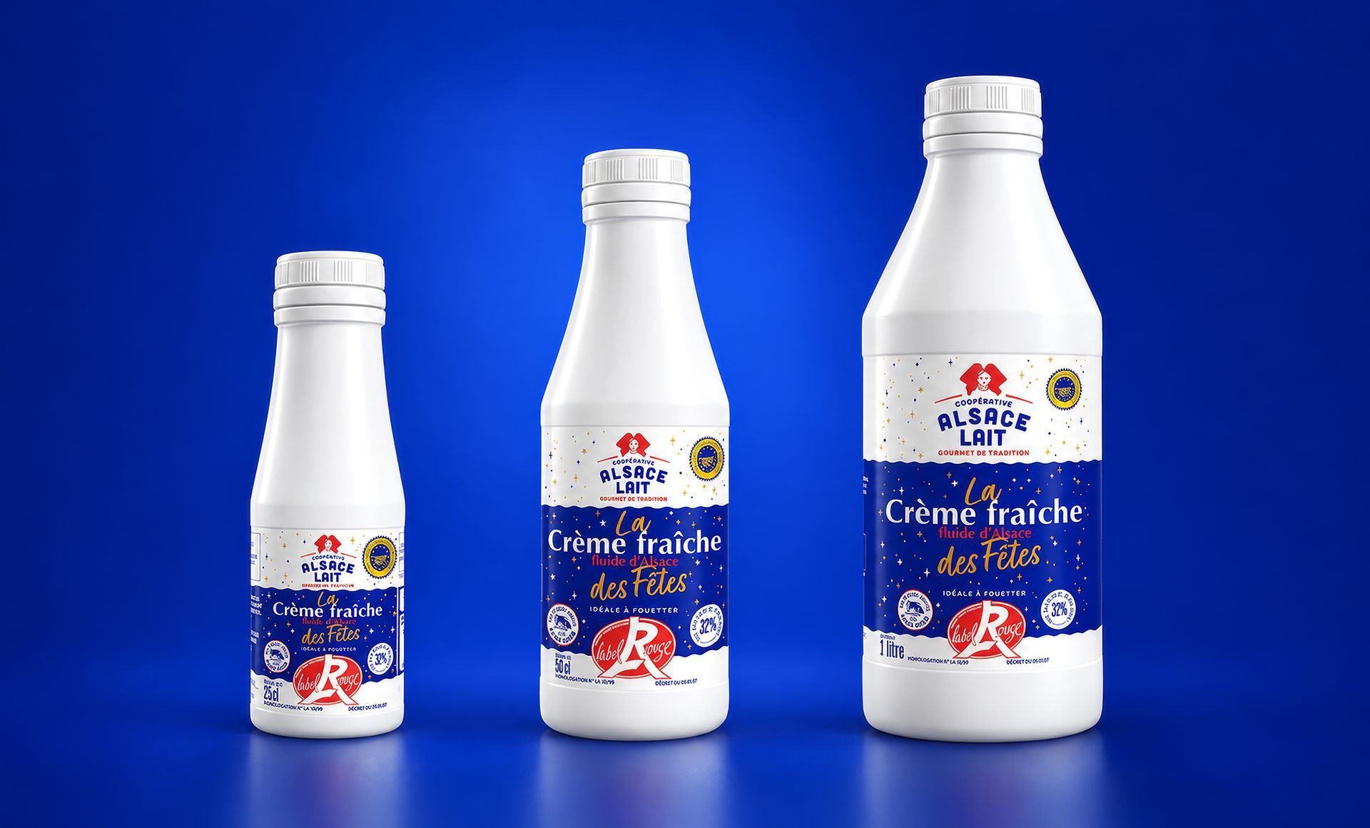Gamme de crèmes fluides des fêtes Alsace Lait