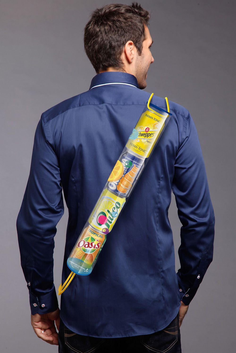 Concept de goodies Suntory, porte canettes.