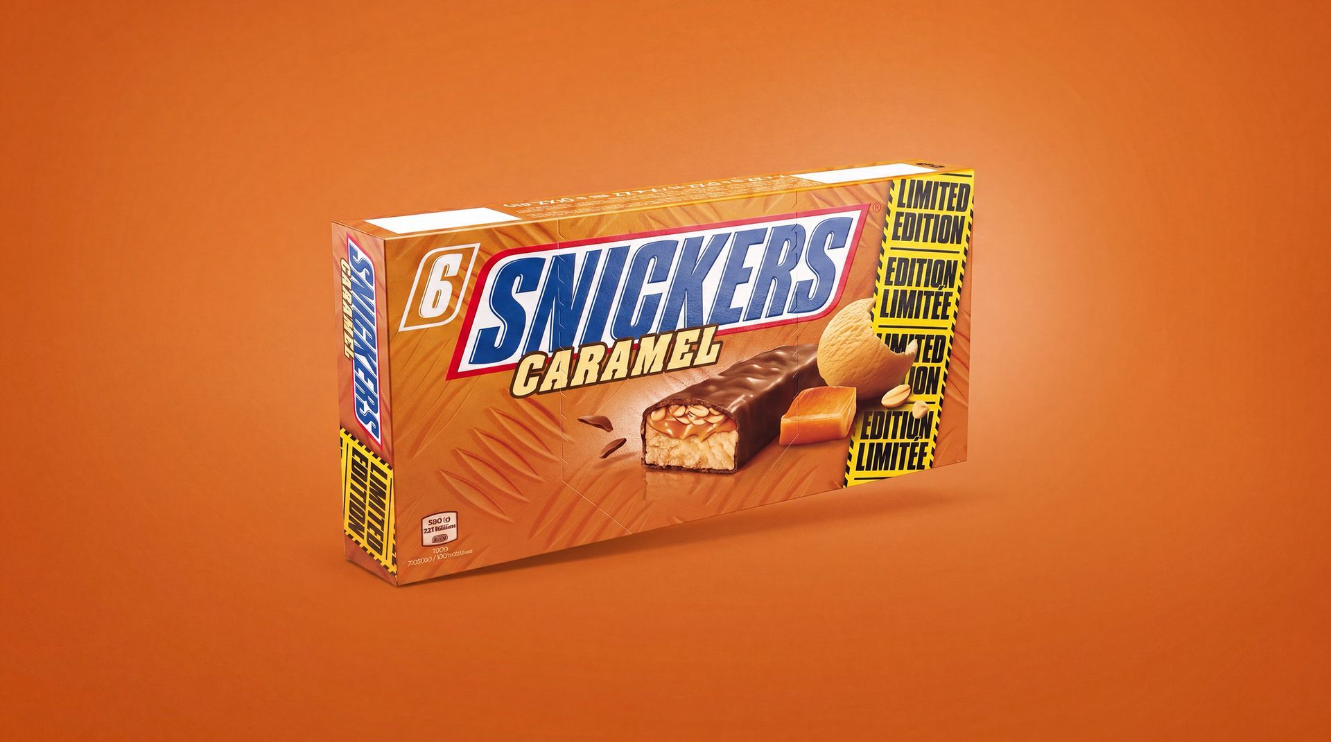 Packaging Snickers caramel ice cream