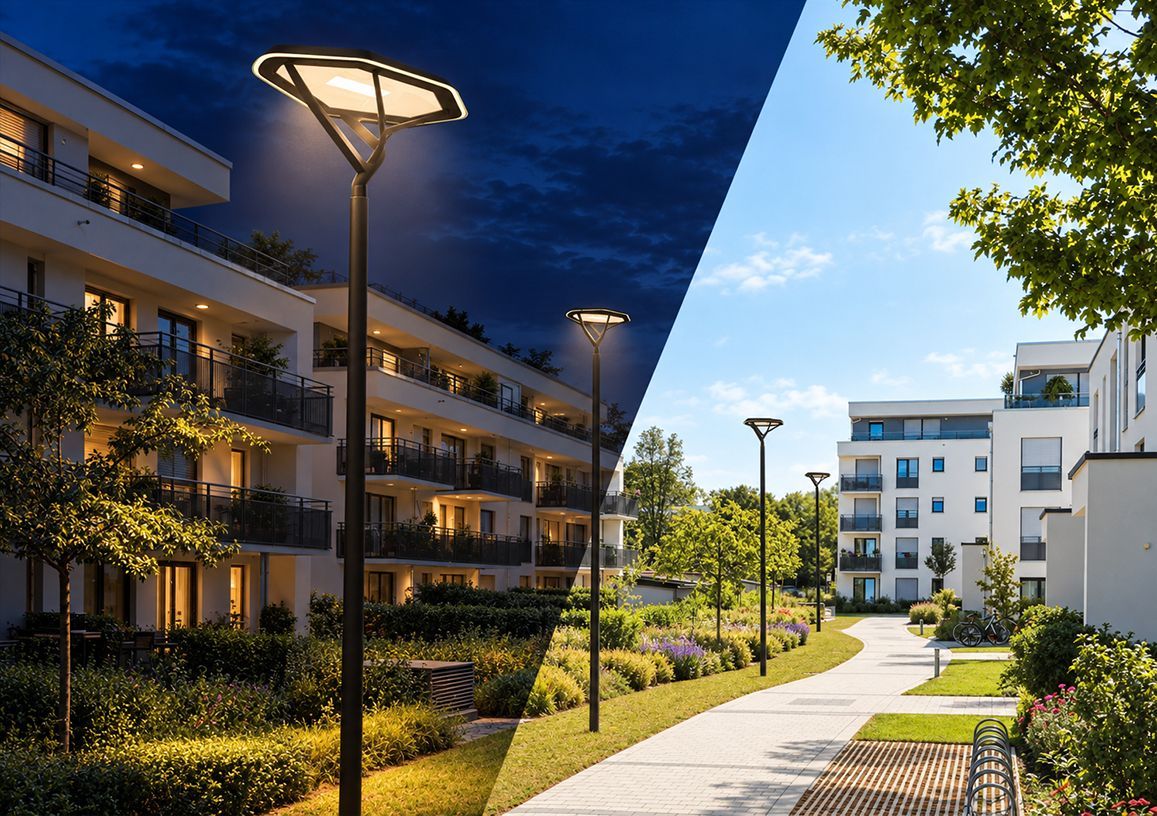 Canopea en situation  luminaire urbain VHM