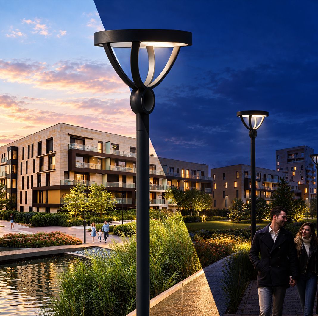 Tulpea en situation luminaires urbains