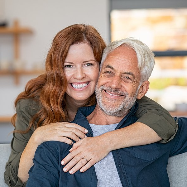 Happy older couple