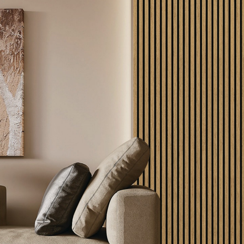 Pure Latten™ Teak op zwart vilt